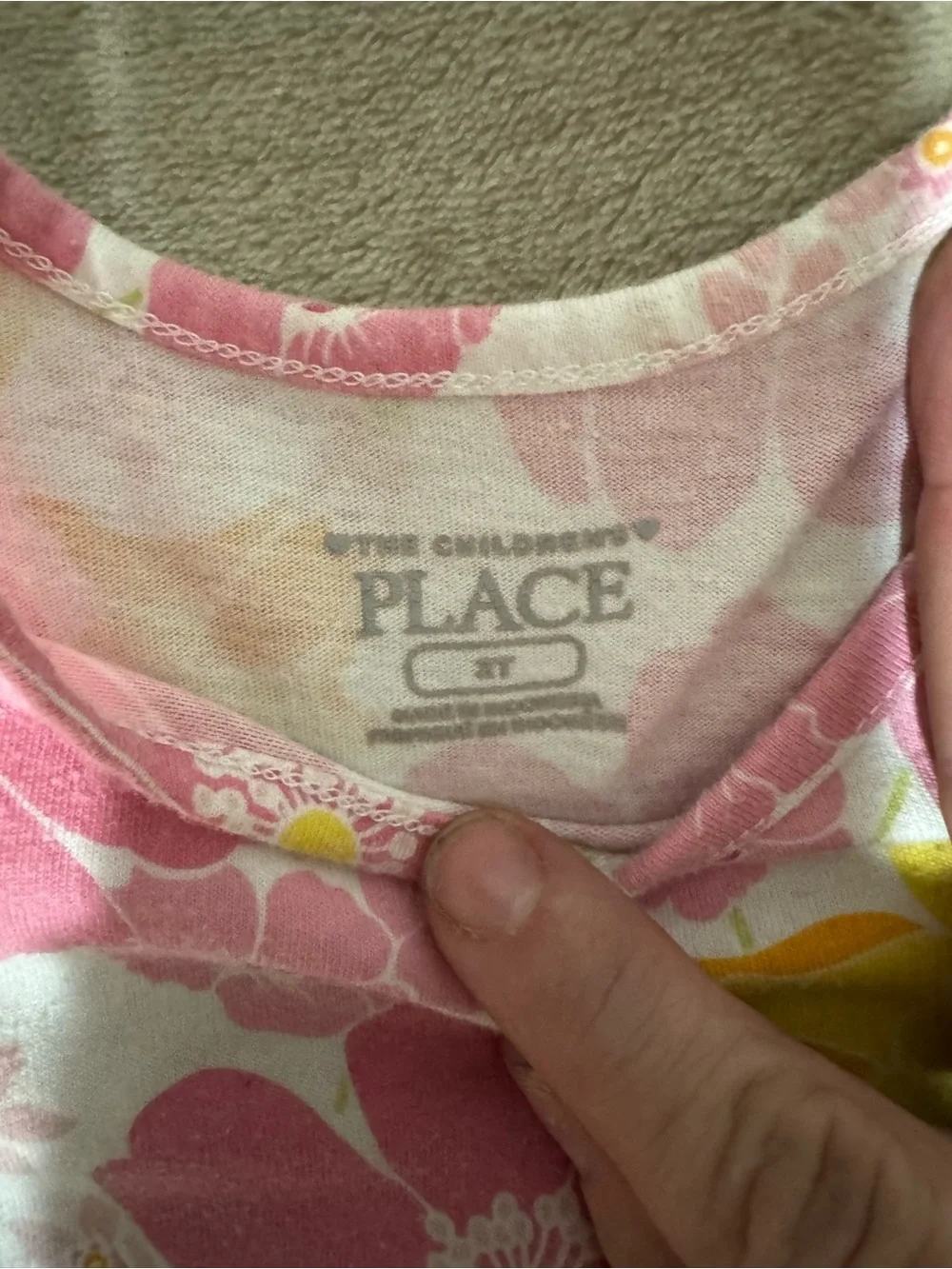 The Children's Place Pink, Yellow & Orange Floral Casual Dress
